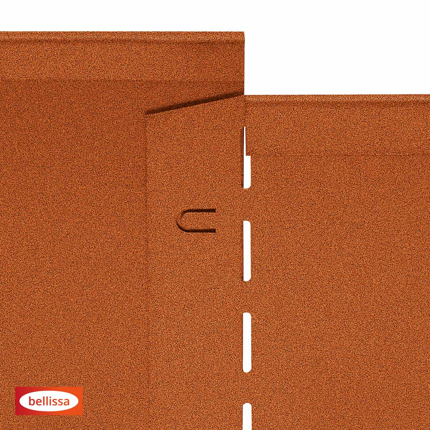 Bedkant i Corten- Dobbelttykkelse øverst - Længde: 115 cm Højde: 13 cm - Billede 6