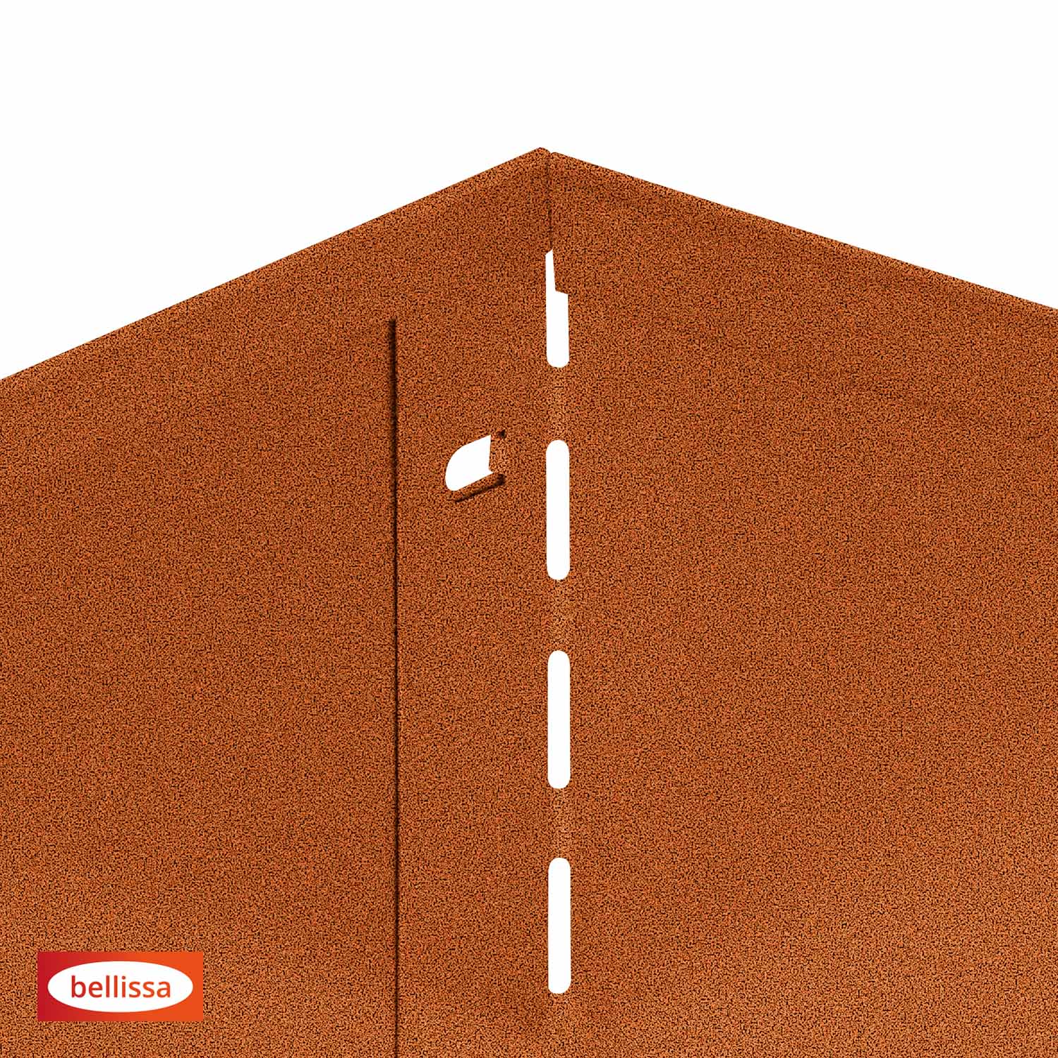 Bedkant i Corten- Dobbelttykkelse øverst - Længde: 115 cm Højde: 13 cm - Billede 5