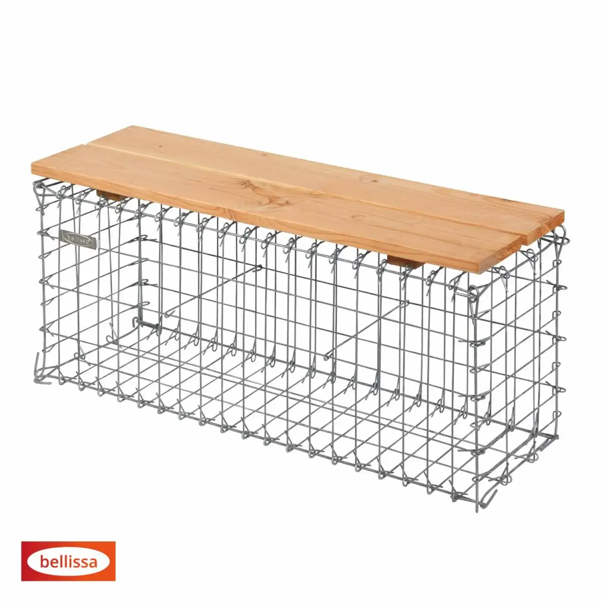 GABIONBÄNK- Sits av Douglasgran- 100X46X35CM - Billede 2