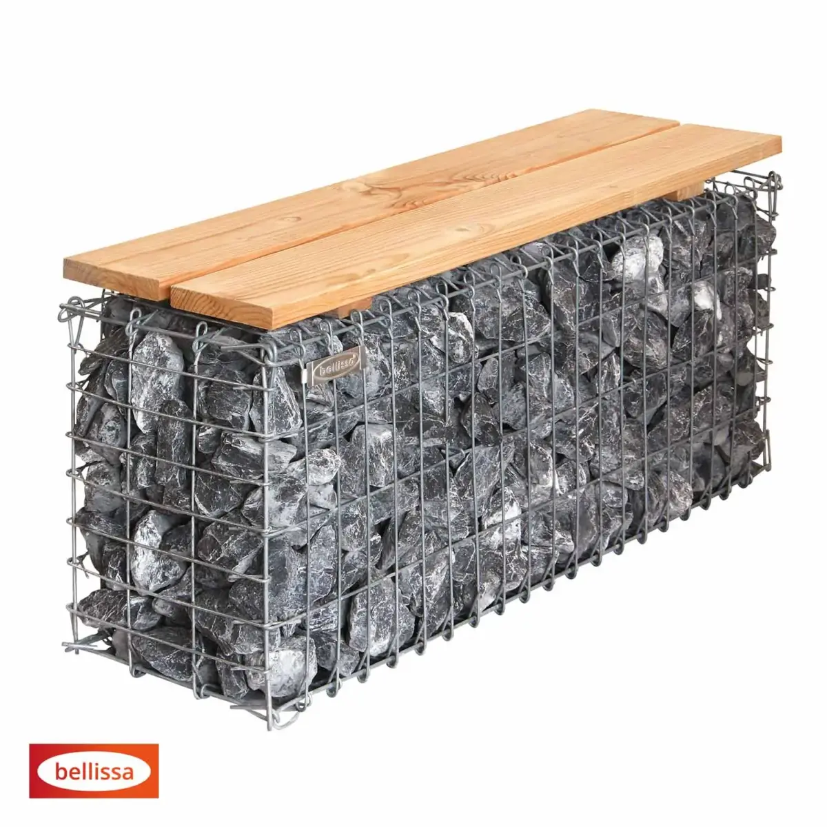 GABIONBÄNK- Sits av Douglasgran- 100X46X35CM - Billede 3